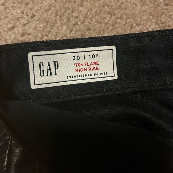 Gap High Rise Vegan Leather '70s Flare Pants, size L - Picture 7 of 11
